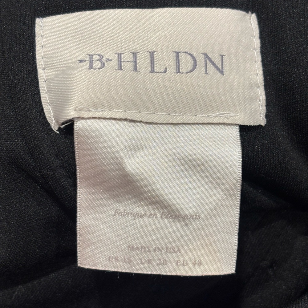 BHLDN Delice Dress in Black Off the Shoulder fitted with train size 16 - Picture 6 of 8